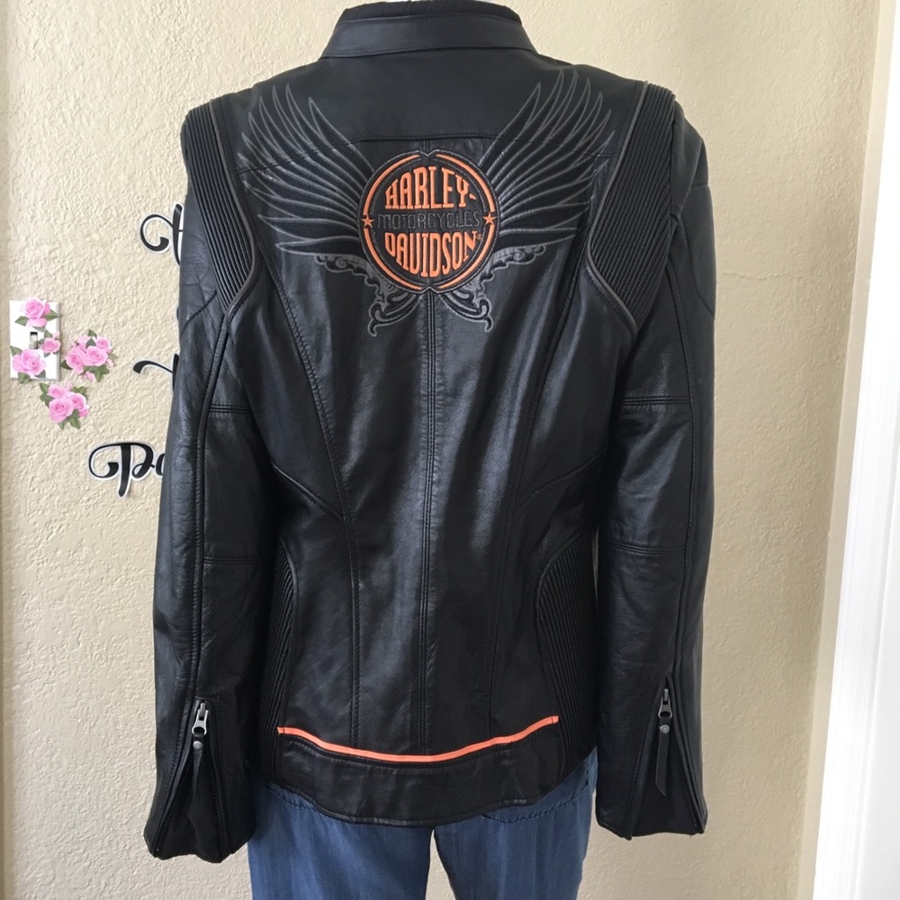 Harley- Davidson Leather Riding Jacket - Picture 4 of 8
